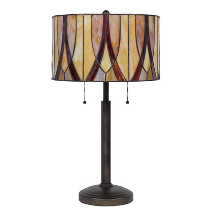 Bronze Two Light Table Lamp w/ Shade