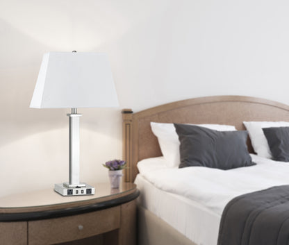 Nickel Table Lamp w/ Shade