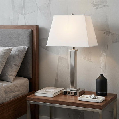 Nickel Table Lamp w/ Shade