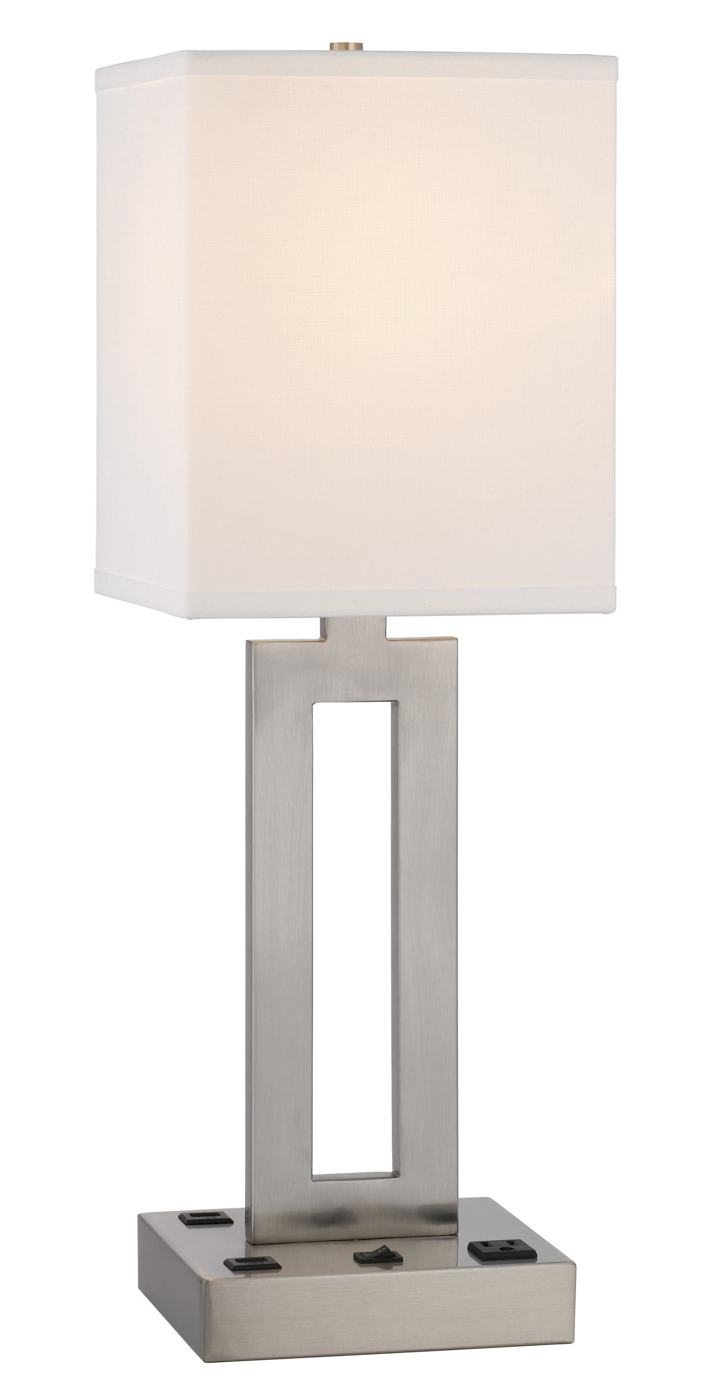 Nickel Desk Table Lamp w/ Shade