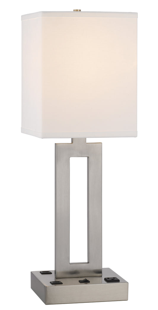 Nickel Desk Table Lamp w/ Shade