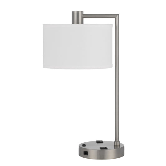 Nickel Desk Table Lamp w/ Shade