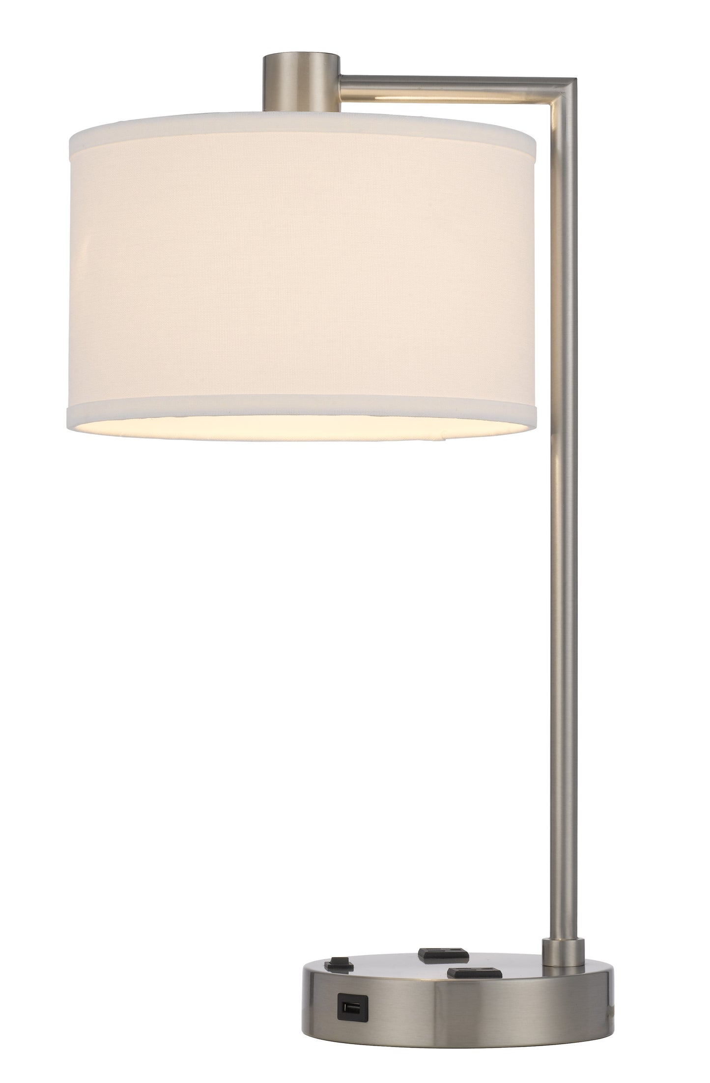 Nickel Desk Table Lamp w/ Shade