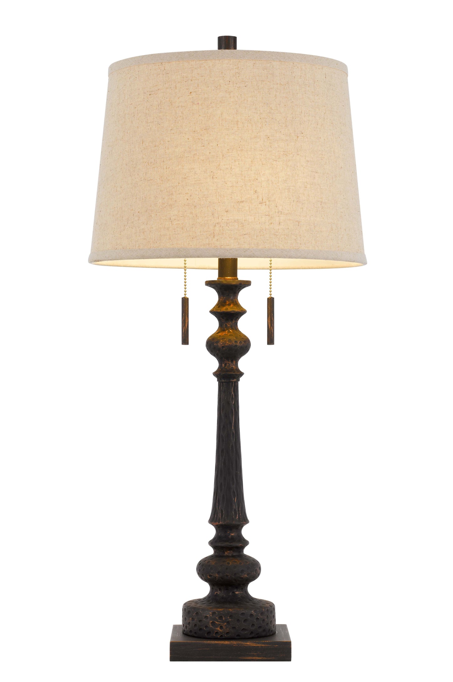 Charcoal Two Light Table Lamp w/ Shade