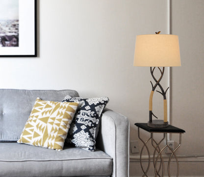 Charcoal Table Lamp w/ Shade