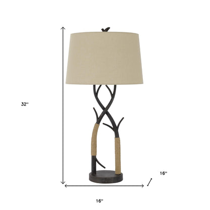 Charcoal Table Lamp w/ Shade