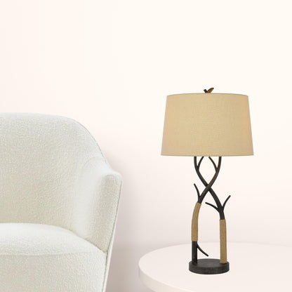 Charcoal Table Lamp w/ Shade
