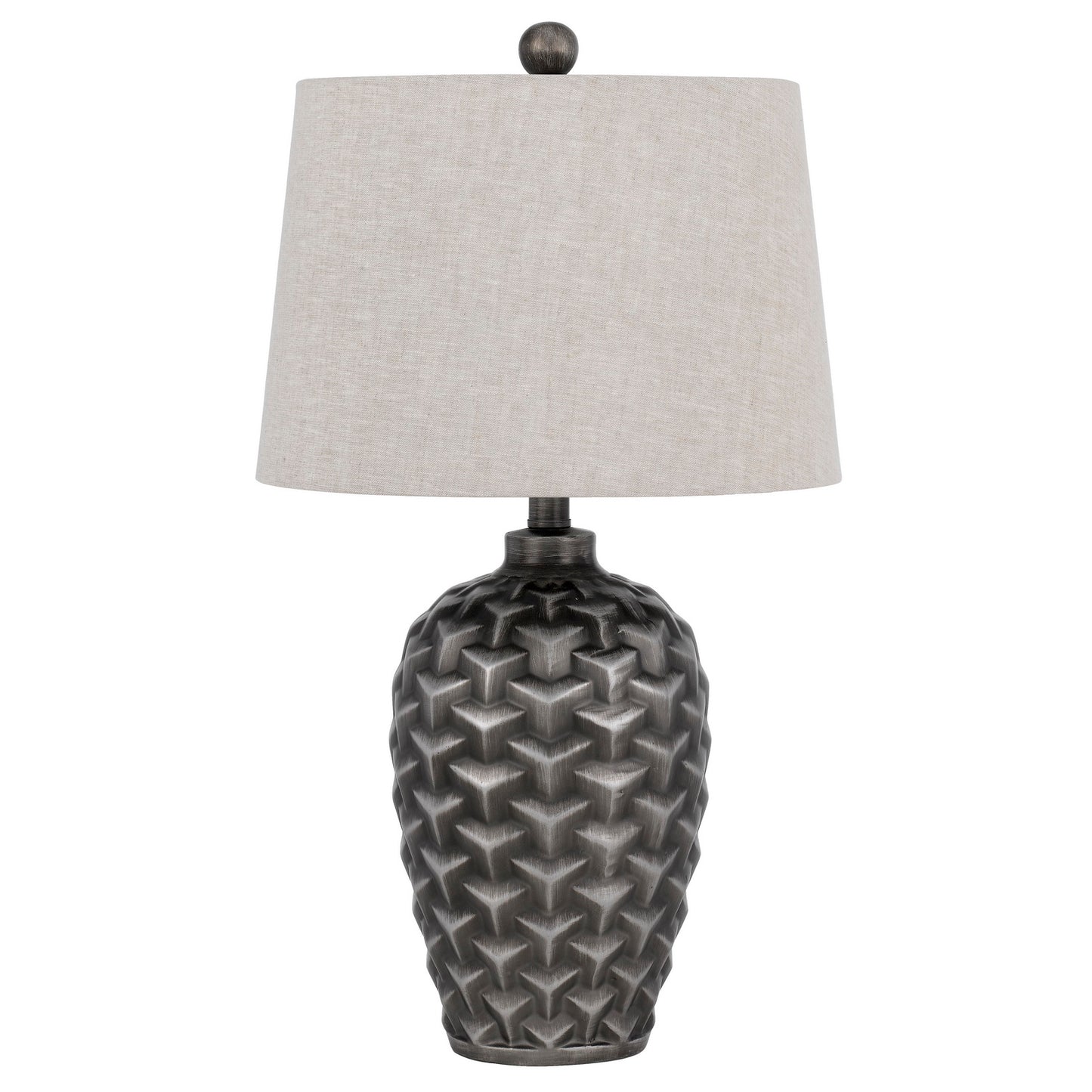 Silver Metallic Table Lamp w/ Shade
