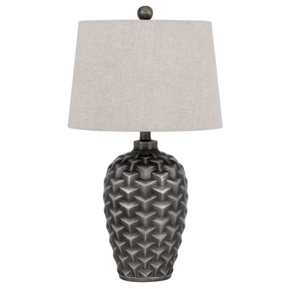Silver Metallic Table Lamp w/ Shade
