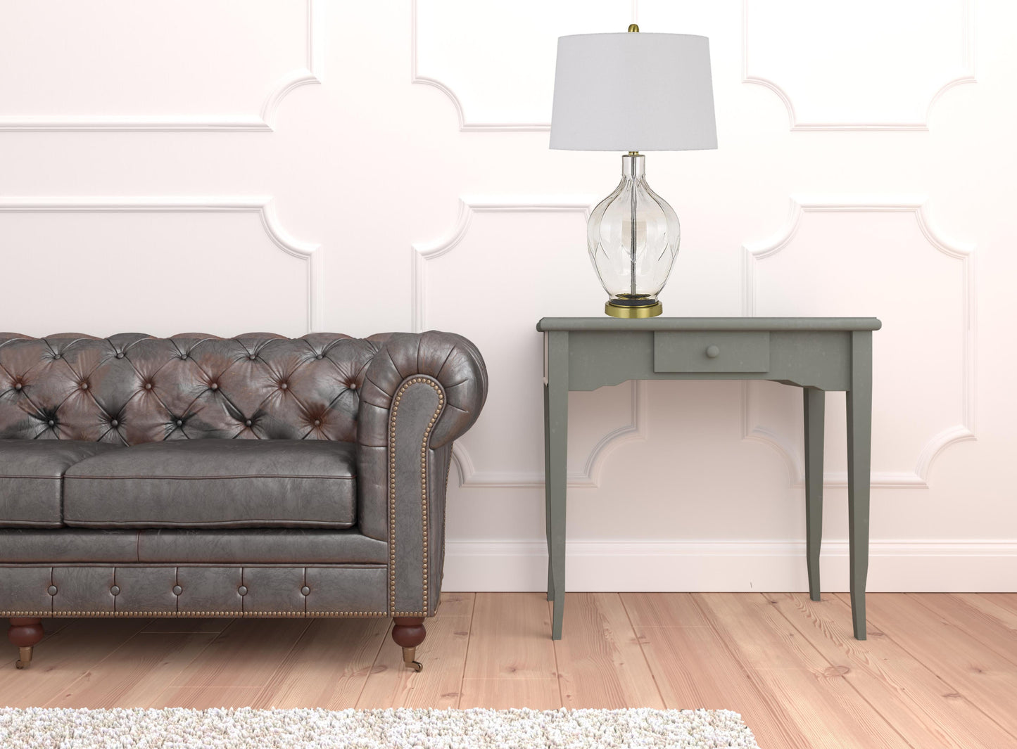 Clear Table Lamp w/ Off Shade