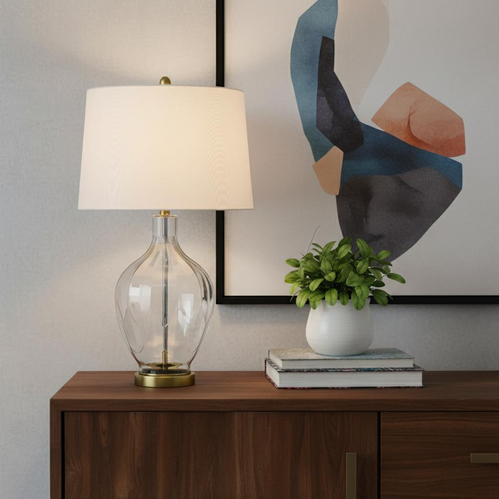 Clear Table Lamp w/ Off Shade