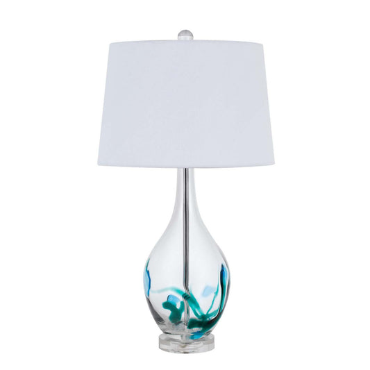 Clear Glass Table Lamp w/ Shade