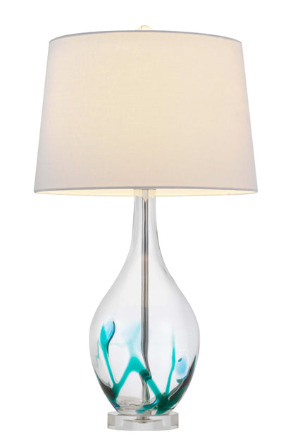 Clear Glass Table Lamp w/ Shade