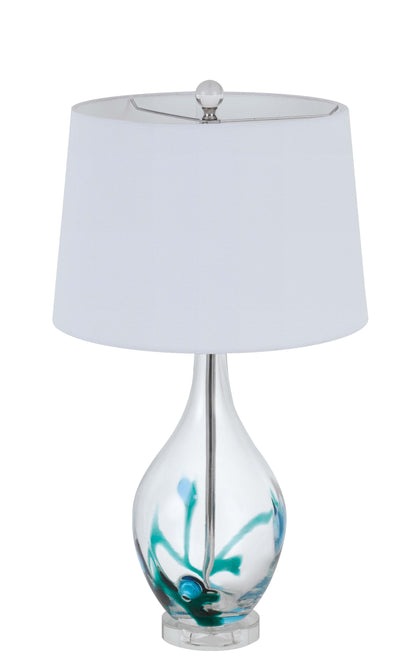 Clear Glass Table Lamp w/ Shade