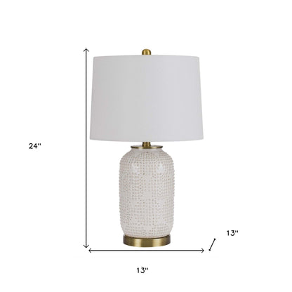 Ivory Table Lamp w/ Shade