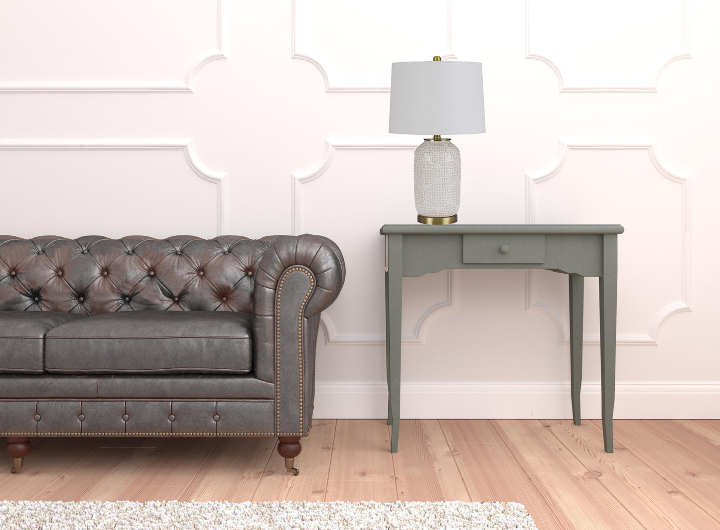 Ivory Table Lamp w/ Shade