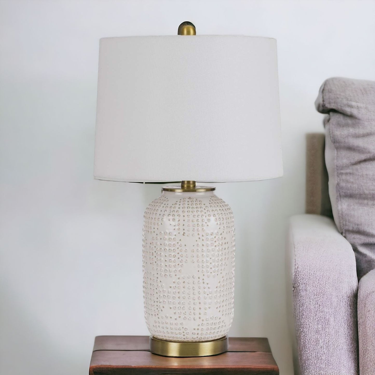 Ivory Table Lamp w/ Shade