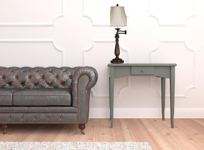 Rust Table Lamp w/ Pearl Shade