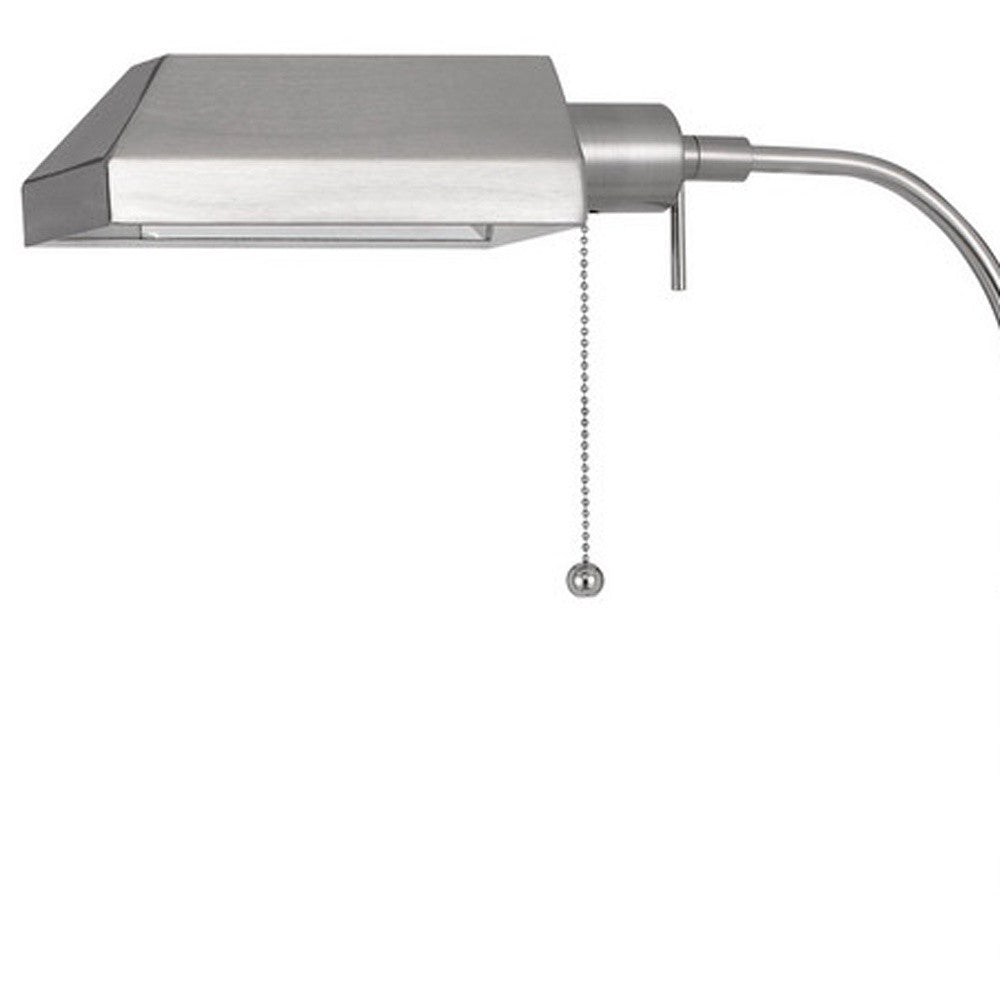 Nickel Adjustable Floor Lamp w/ Shade