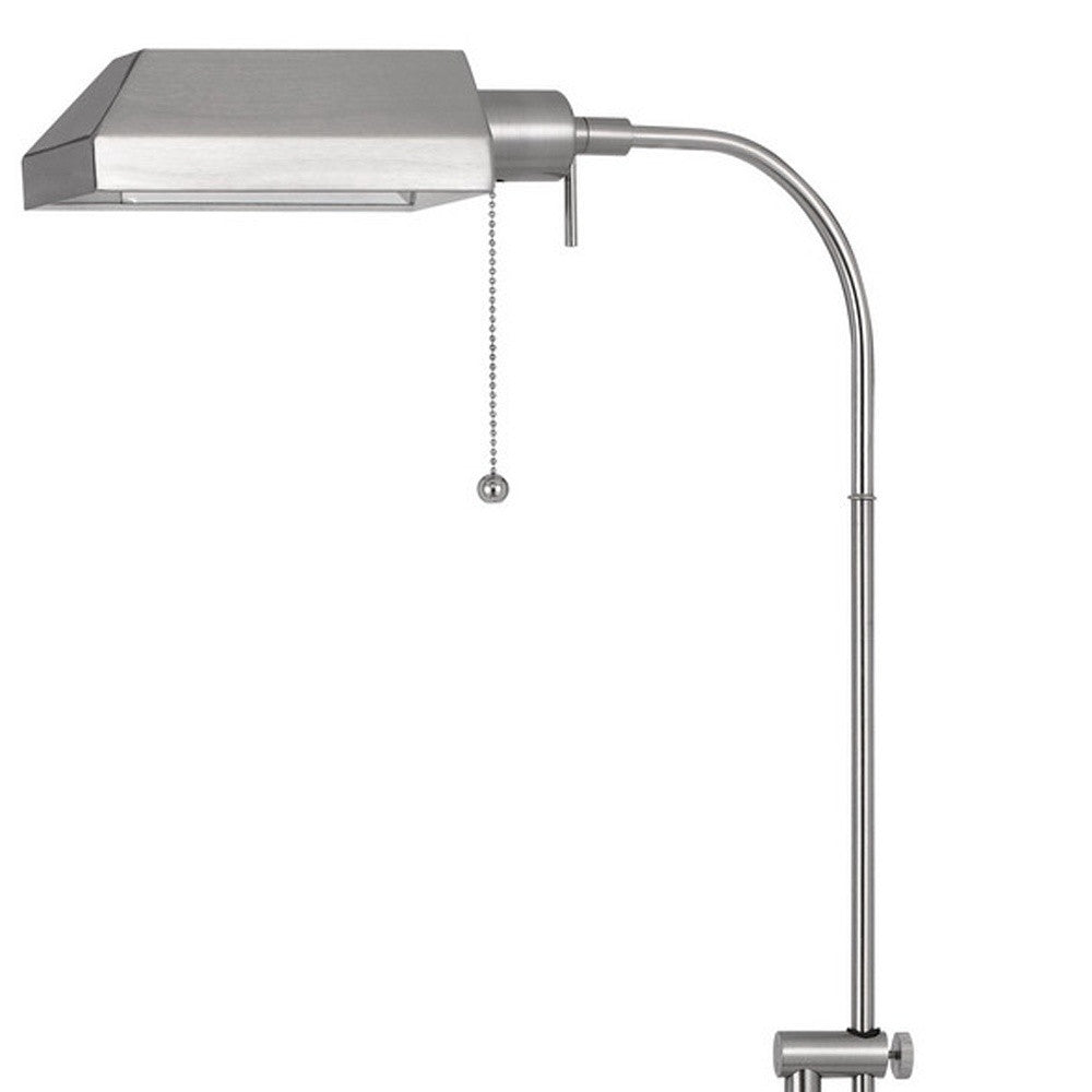 Nickel Adjustable Floor Lamp w/ Shade