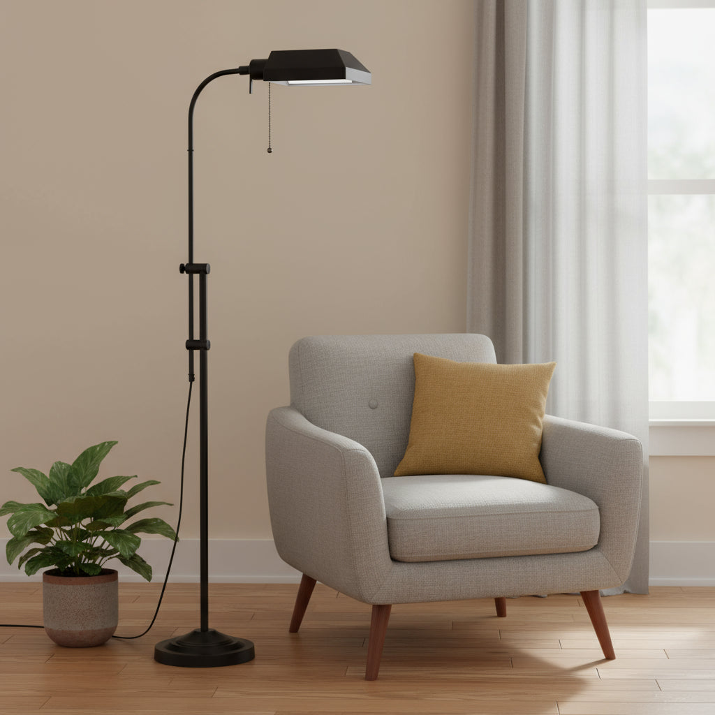Bronze Adjustable Floor Lamp w/ Shade