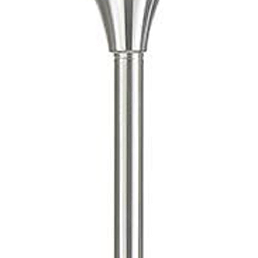 Nickel Torchiere Floor Lamp w/ Shade