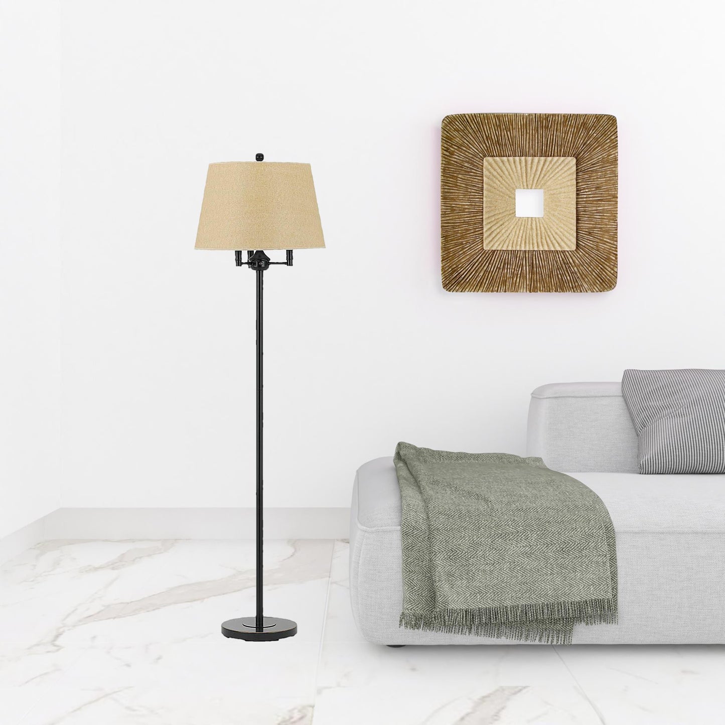 Bronze 4-Light Floor Lamp w/ Shade