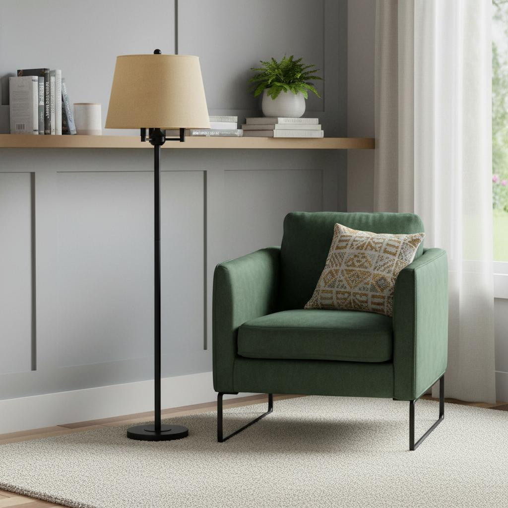 Bronze 4-Light Floor Lamp w/ Shade