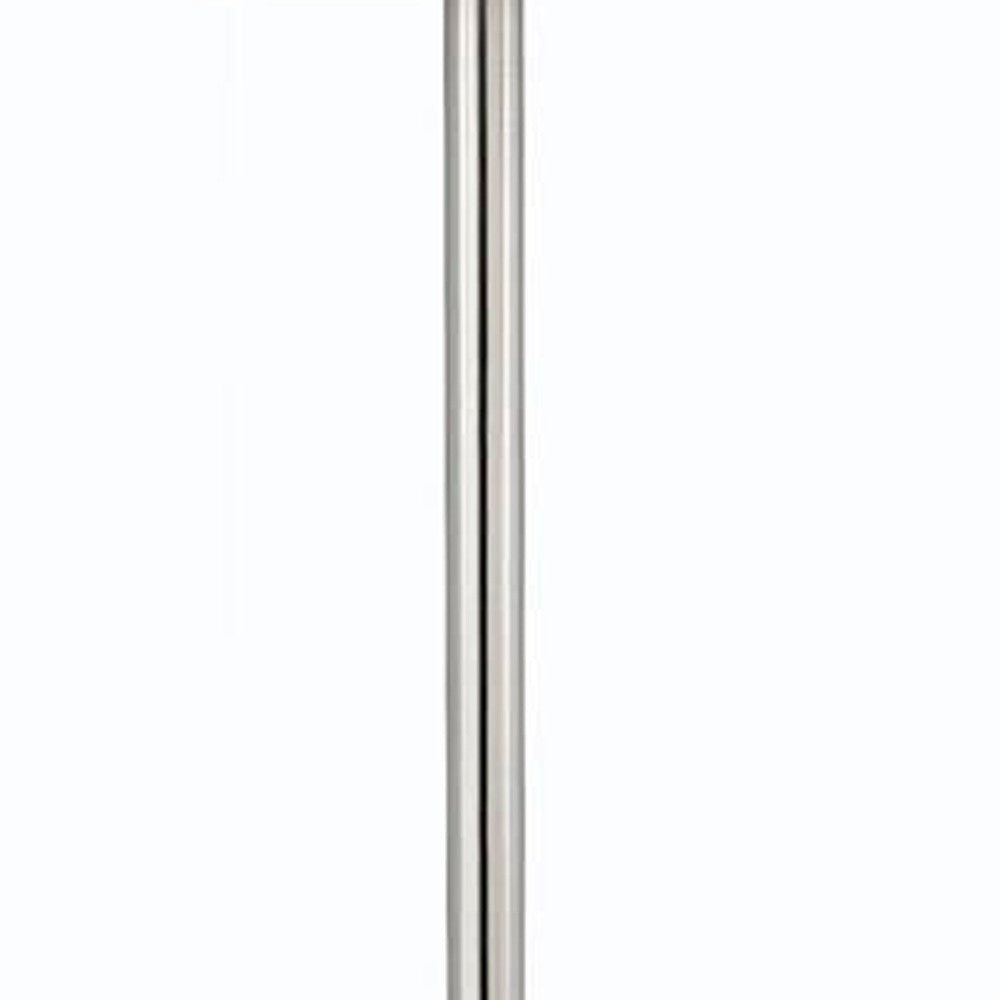 Nickel Tray Table Floor Lamp w/ Shade