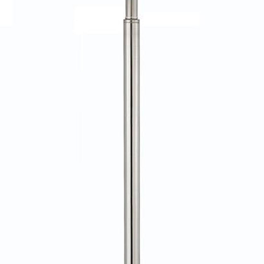 Nickel Tray Table Floor Lamp w/ Shade