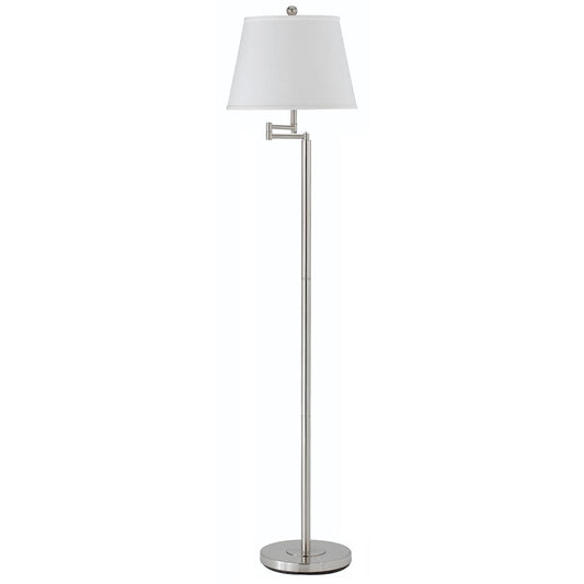 Nickel Swing Arm Floor Lamp w/ Shade