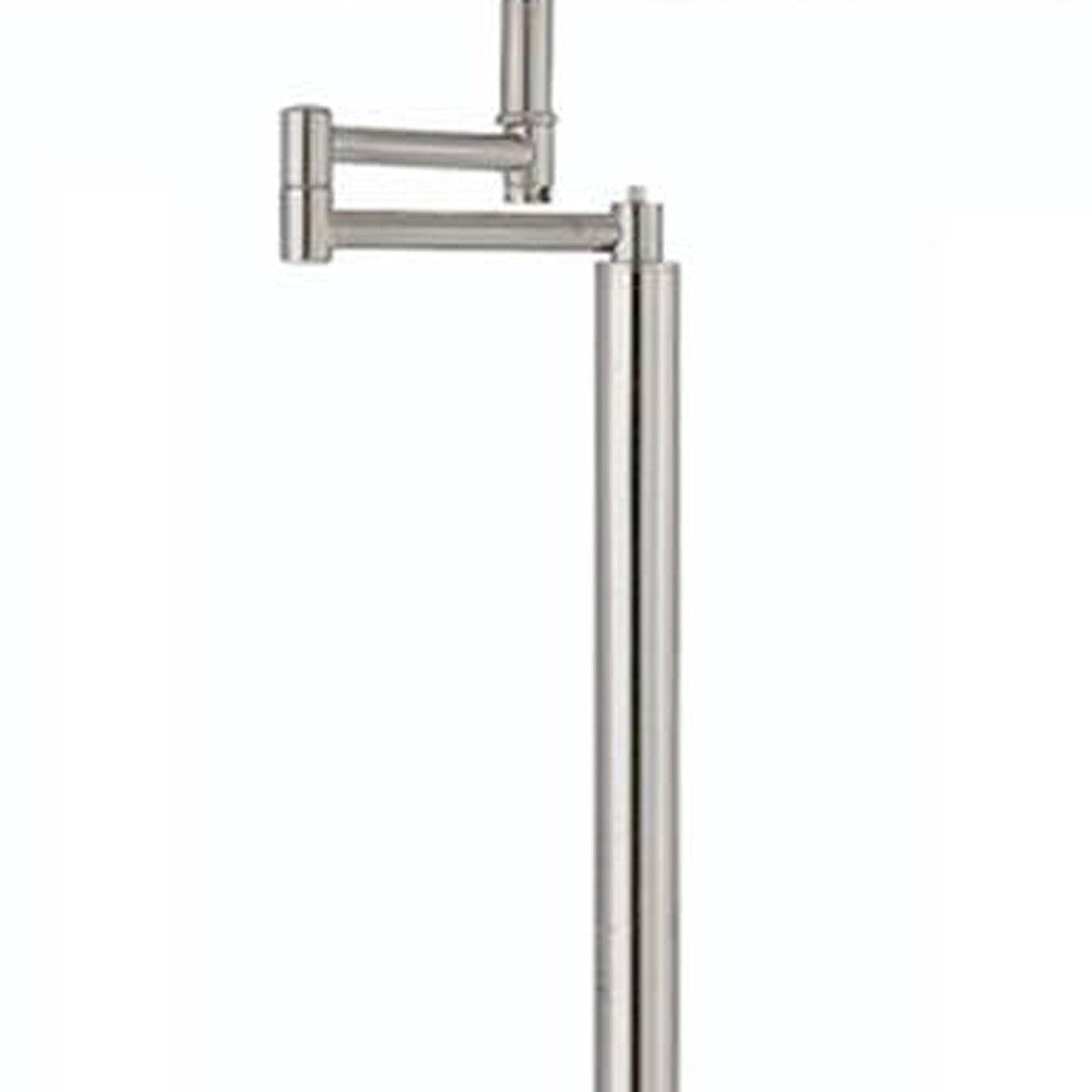 Nickel Swing Arm Floor Lamp w/ Shade