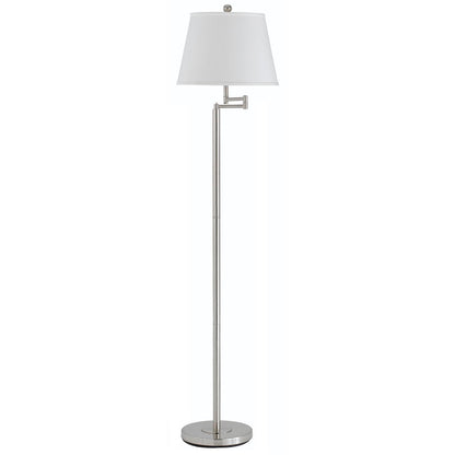 Nickel Swing Arm Floor Lamp w/ Shade
