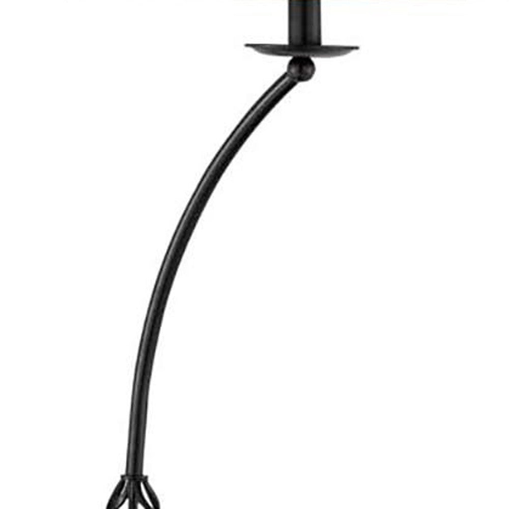 Black Tray Table Floor Lamp w/ Shade