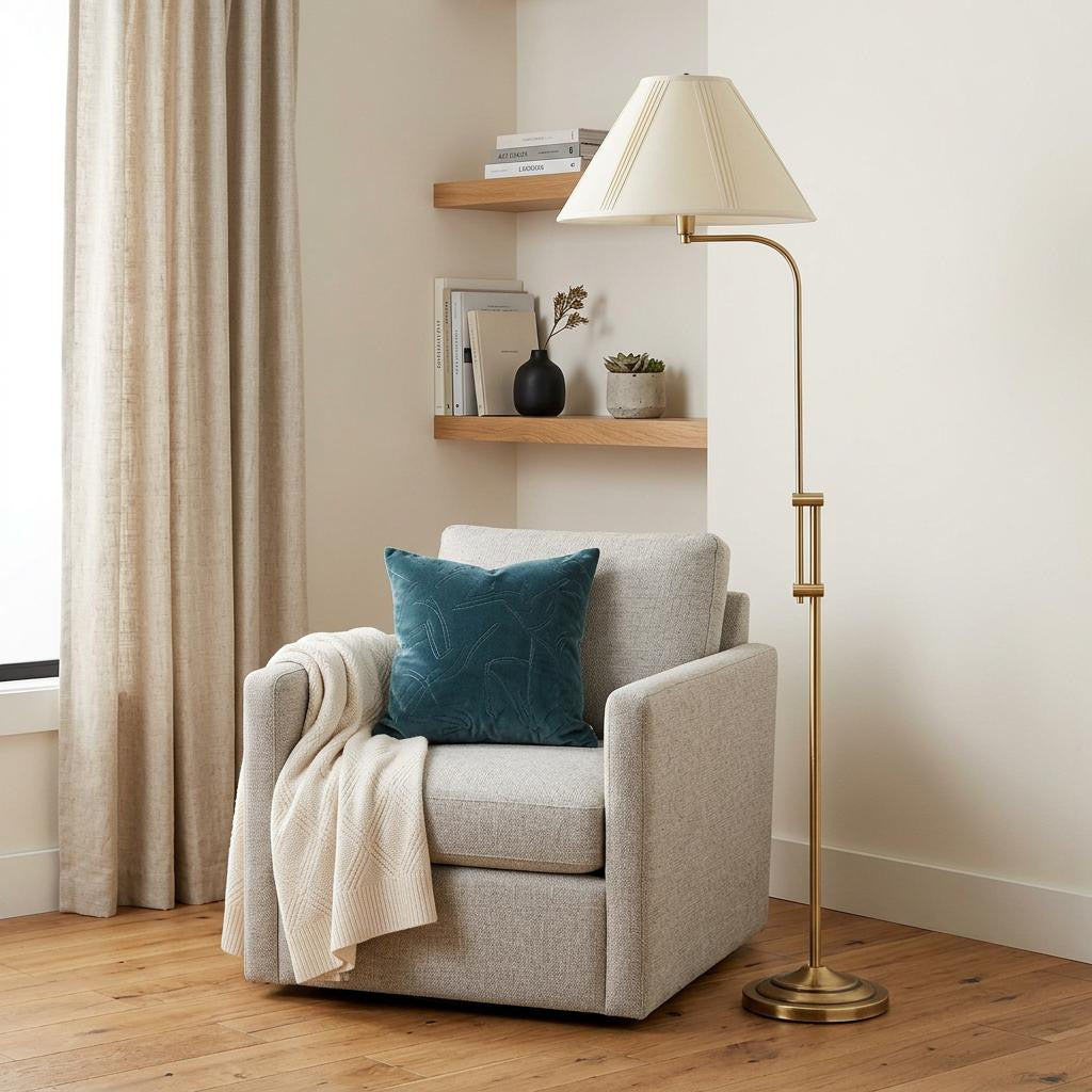 Bronze Adjustable Floor Lamp w/ Shade