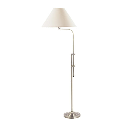 Nickel Adjustable Floor Lamp w/ Shade