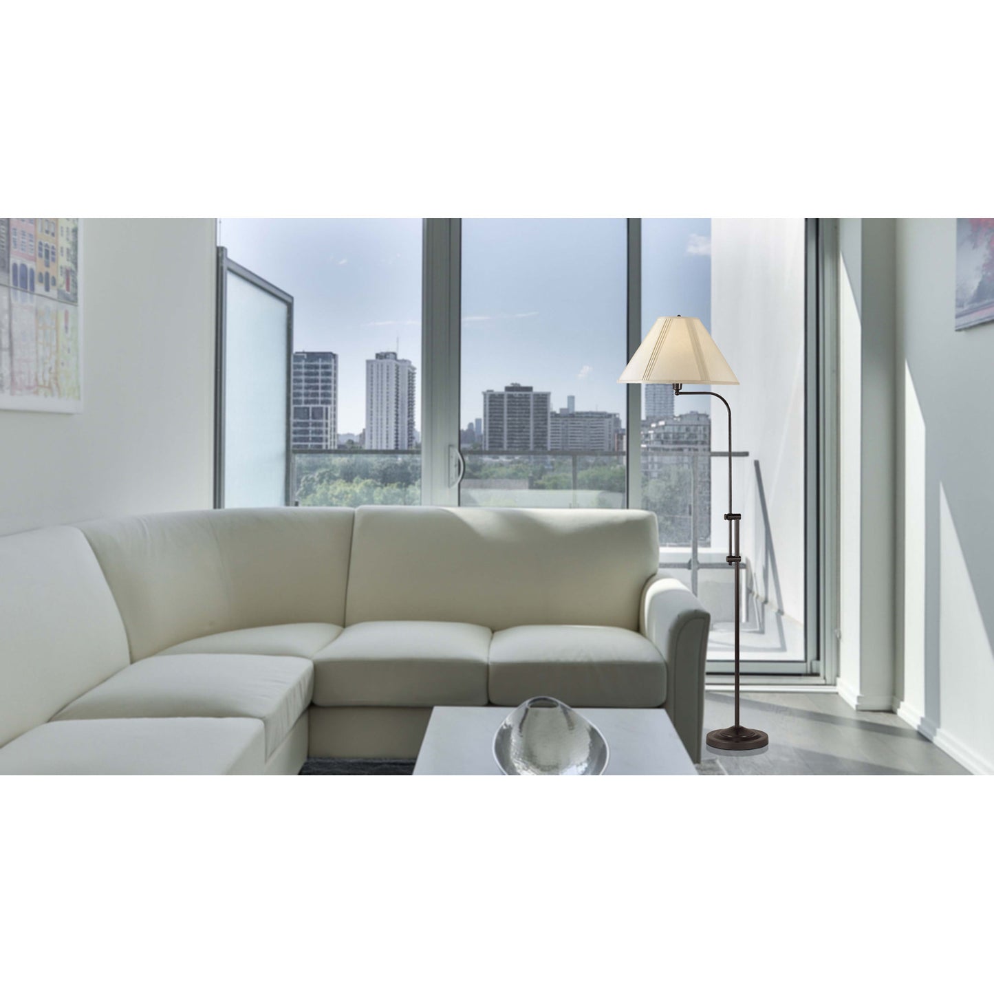 Bronze Adjustable Floor Lamp w/ Shade