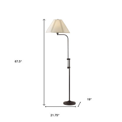 Bronze Adjustable Floor Lamp w/ Shade