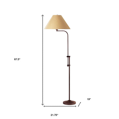 Rusted Adjustable Floor Lamp w/ Shade