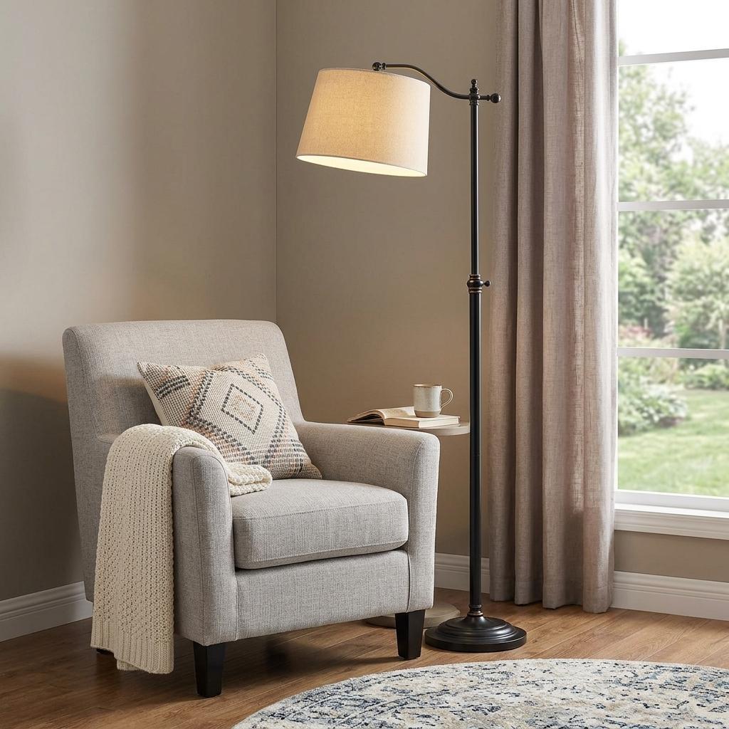 Bronze Adjustable Floor Lamp w/