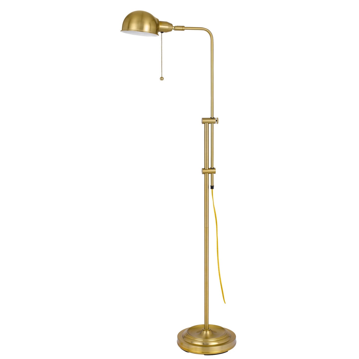 Brass Adjustable Floor Lamp w/ Shade