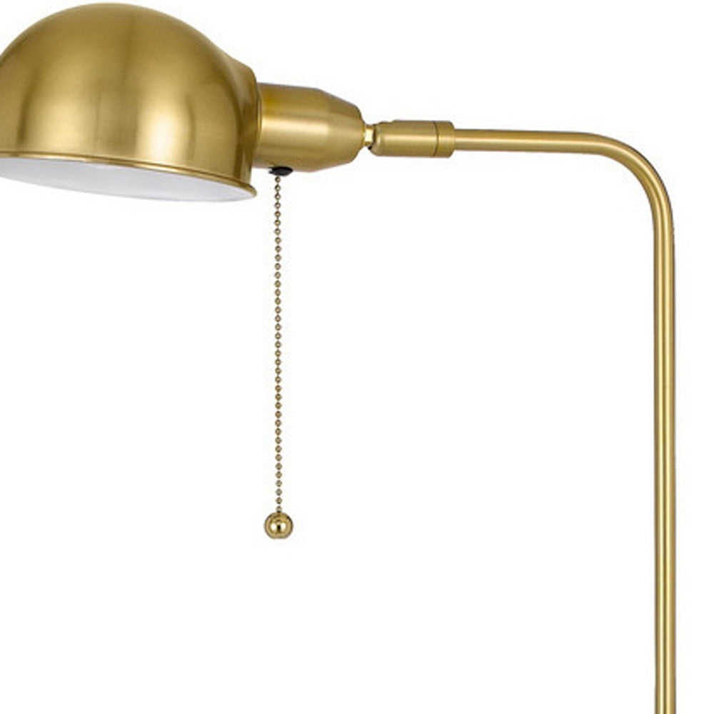 Brass Adjustable Floor Lamp w/ Shade
