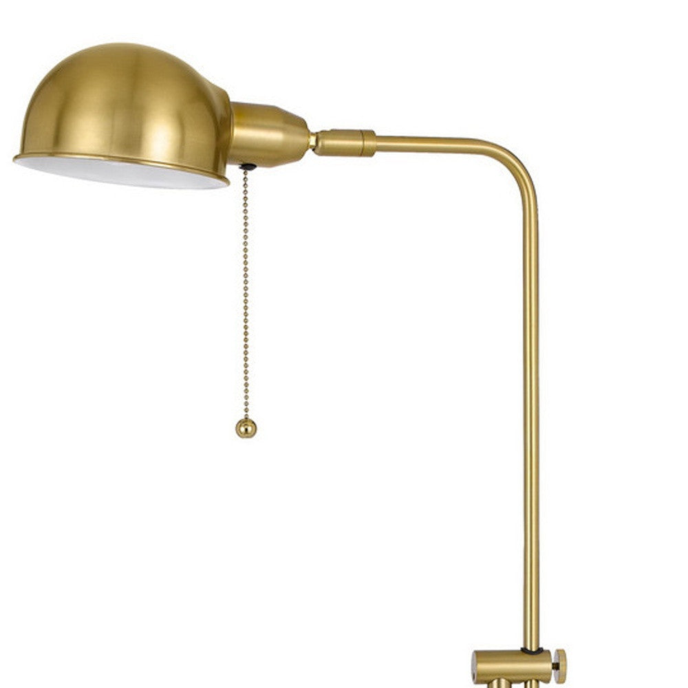 Brass Adjustable Floor Lamp w/ Shade