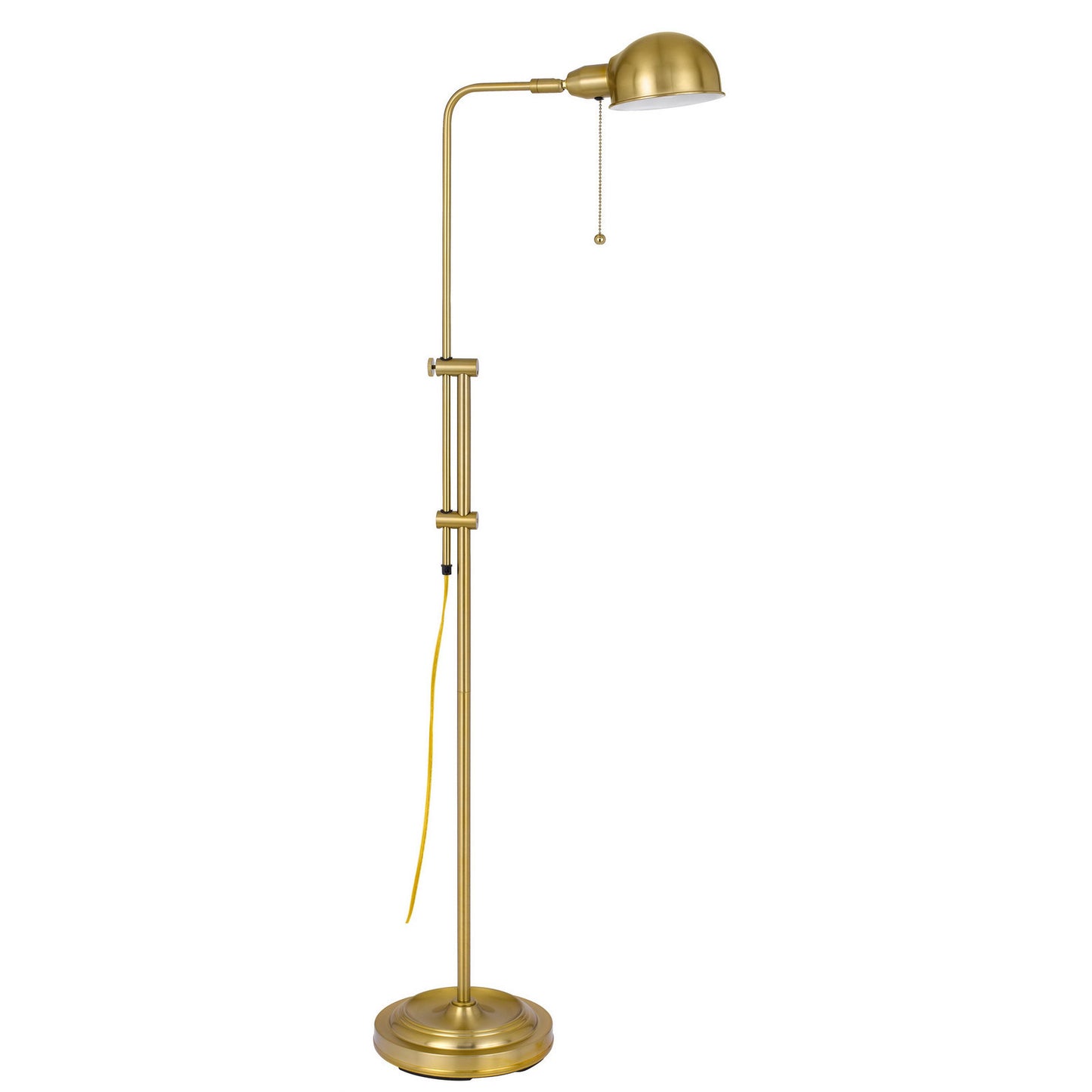 Brass Adjustable Floor Lamp w/ Shade
