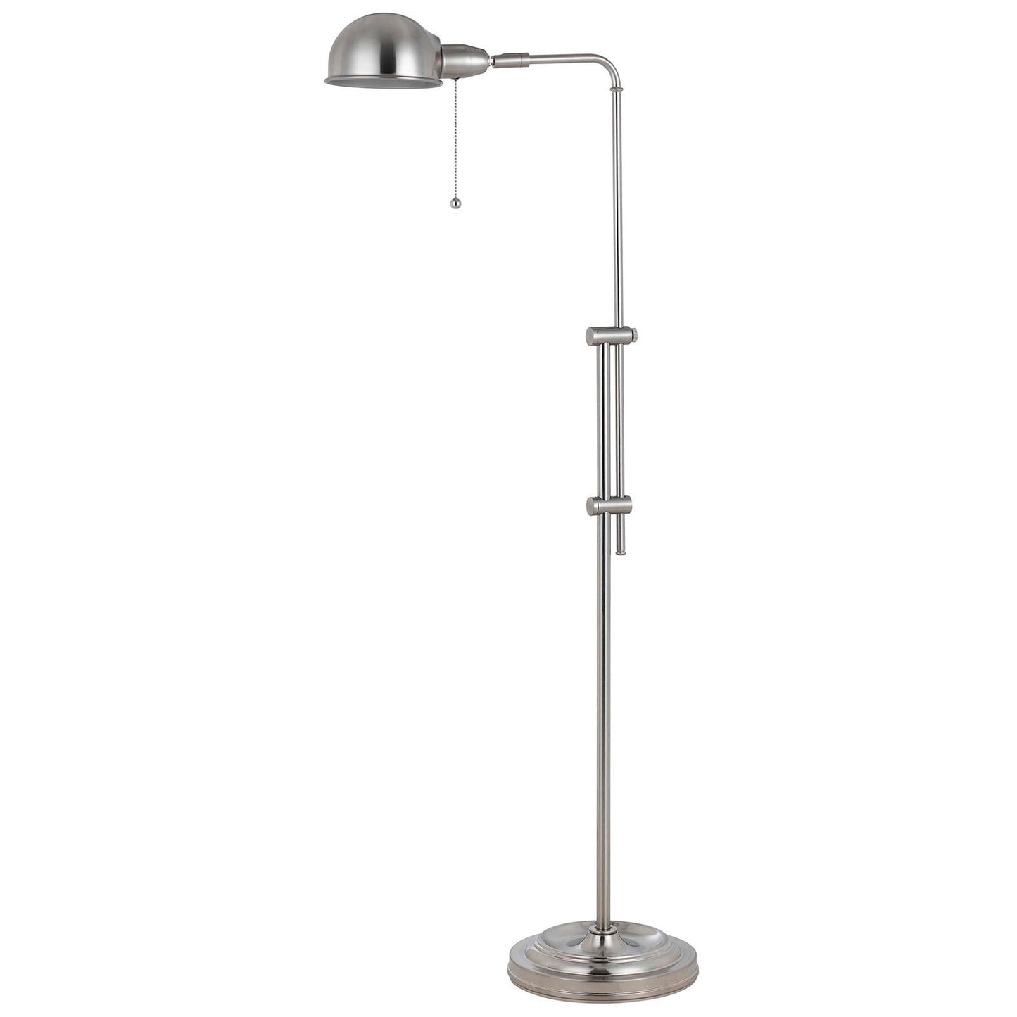 Nickel Adjustable Floor Lamp w/ Shade