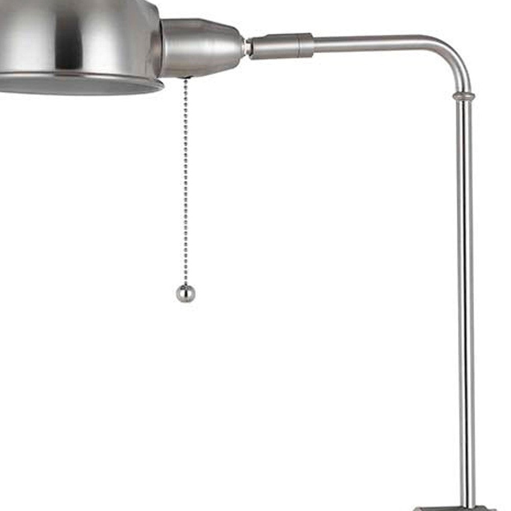 Nickel Adjustable Floor Lamp w/ Shade