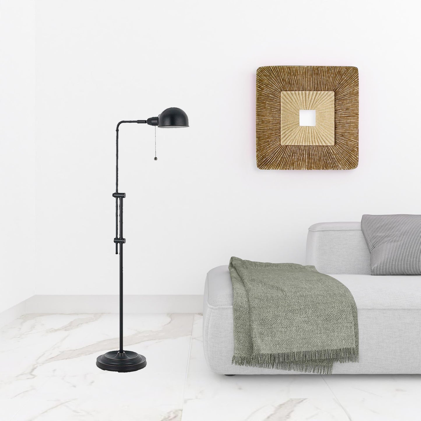 Bronze Adjustable Floor Lamp w/ Shade