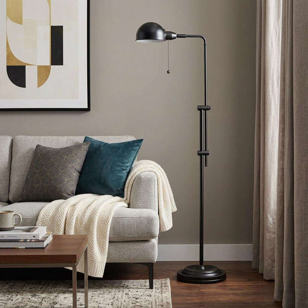 Bronze Adjustable Floor Lamp w/ Shade