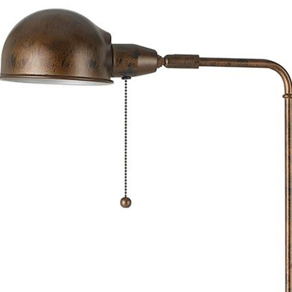 Rusted Adjustable Floor Lamp w/ Rust Shade