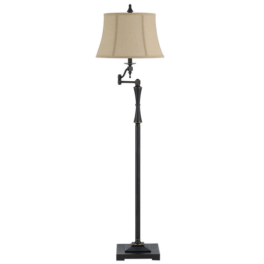 Bronze Swing Arm Floor Lamp w/ Shade